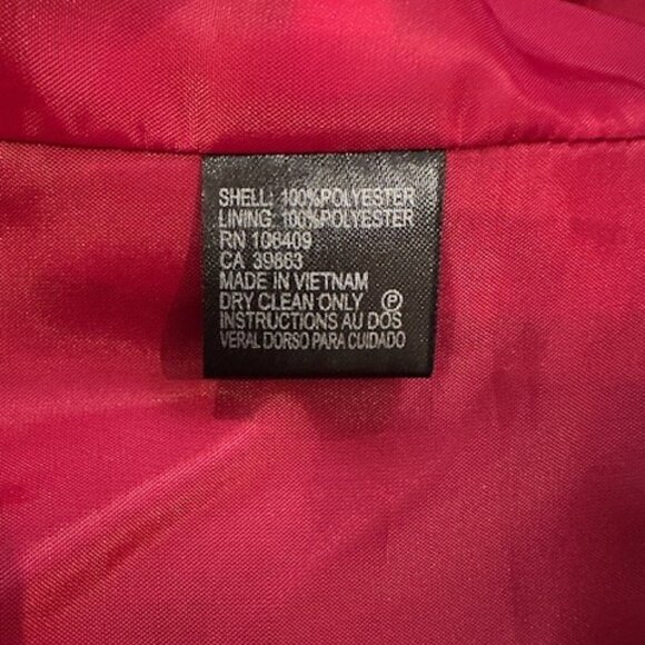 Tahari ASL Crimson Red and Black 2-Piece Belted Skirt Suit - Picture 9 of 9